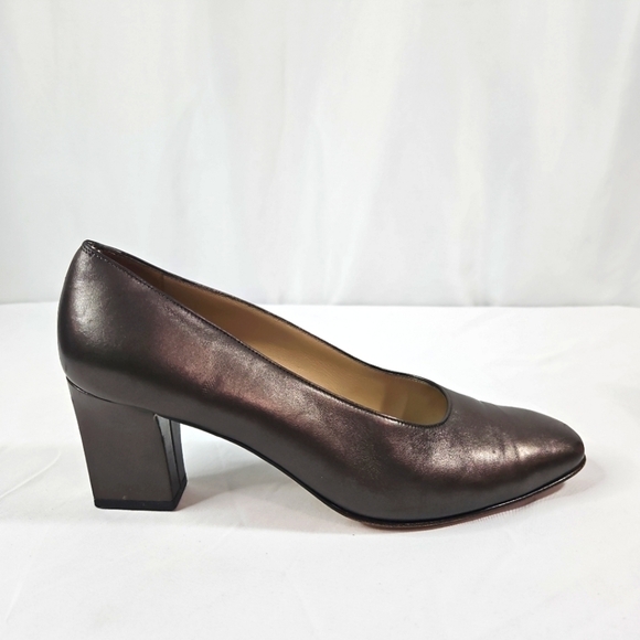 Salvatore Ferragamo Brown Leather Women's Heels Size 9.5 - Picture 1 of 9